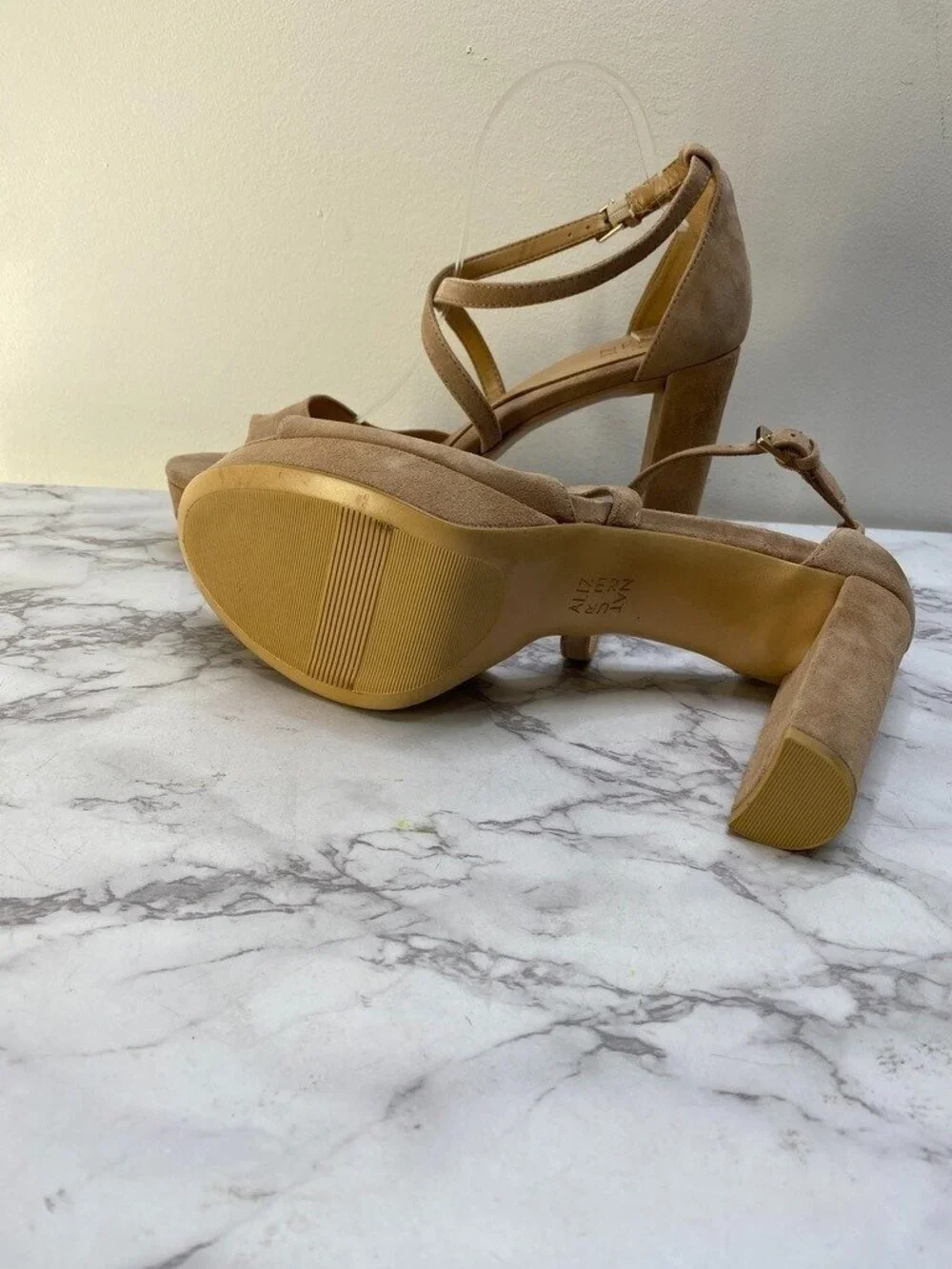 Naturalizer Women's Beige Ankle Strap Sandal - Melody SZ 11